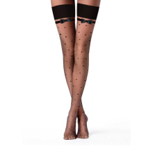 Sexy ladies cheap nylon black silk tube stockings in stock